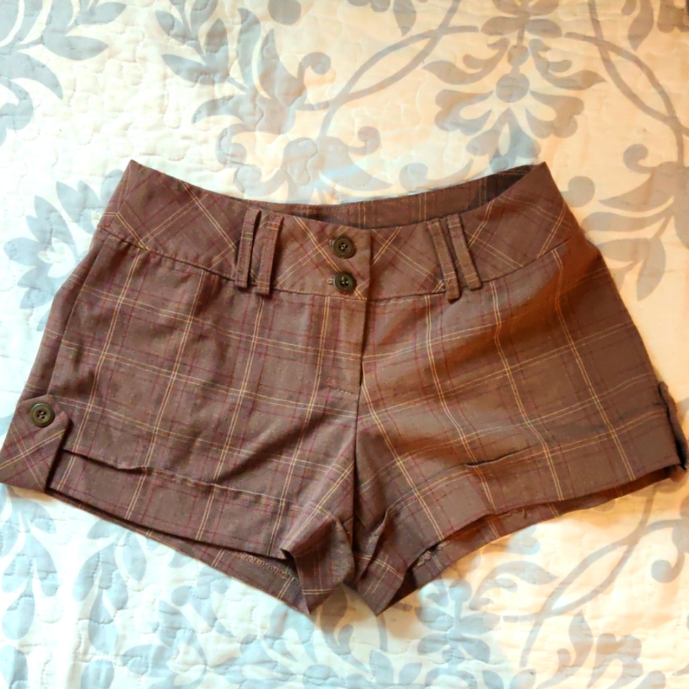 Plaid mini short